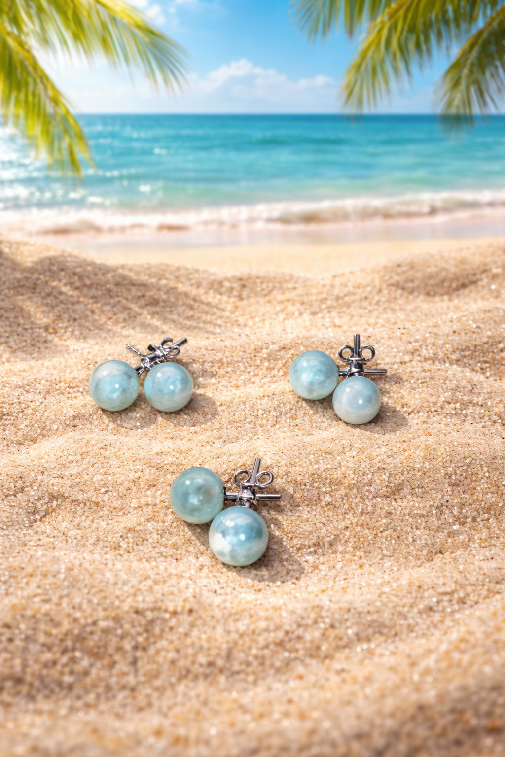 Larimar studs