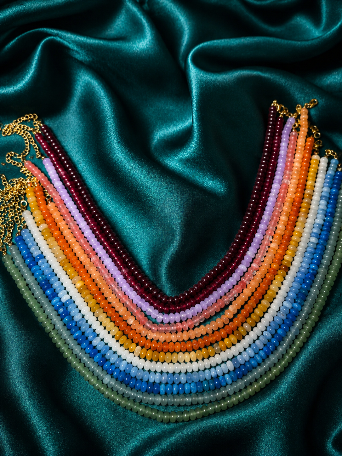 Rainbow necklace 🩶🤍💜🩵💙🧡💖❤️