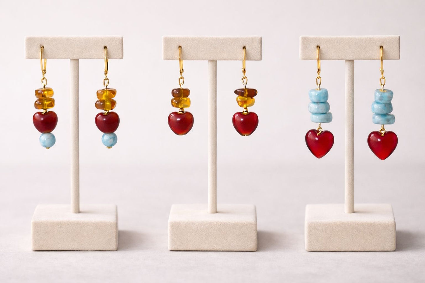 Dangle love earring by Eterno