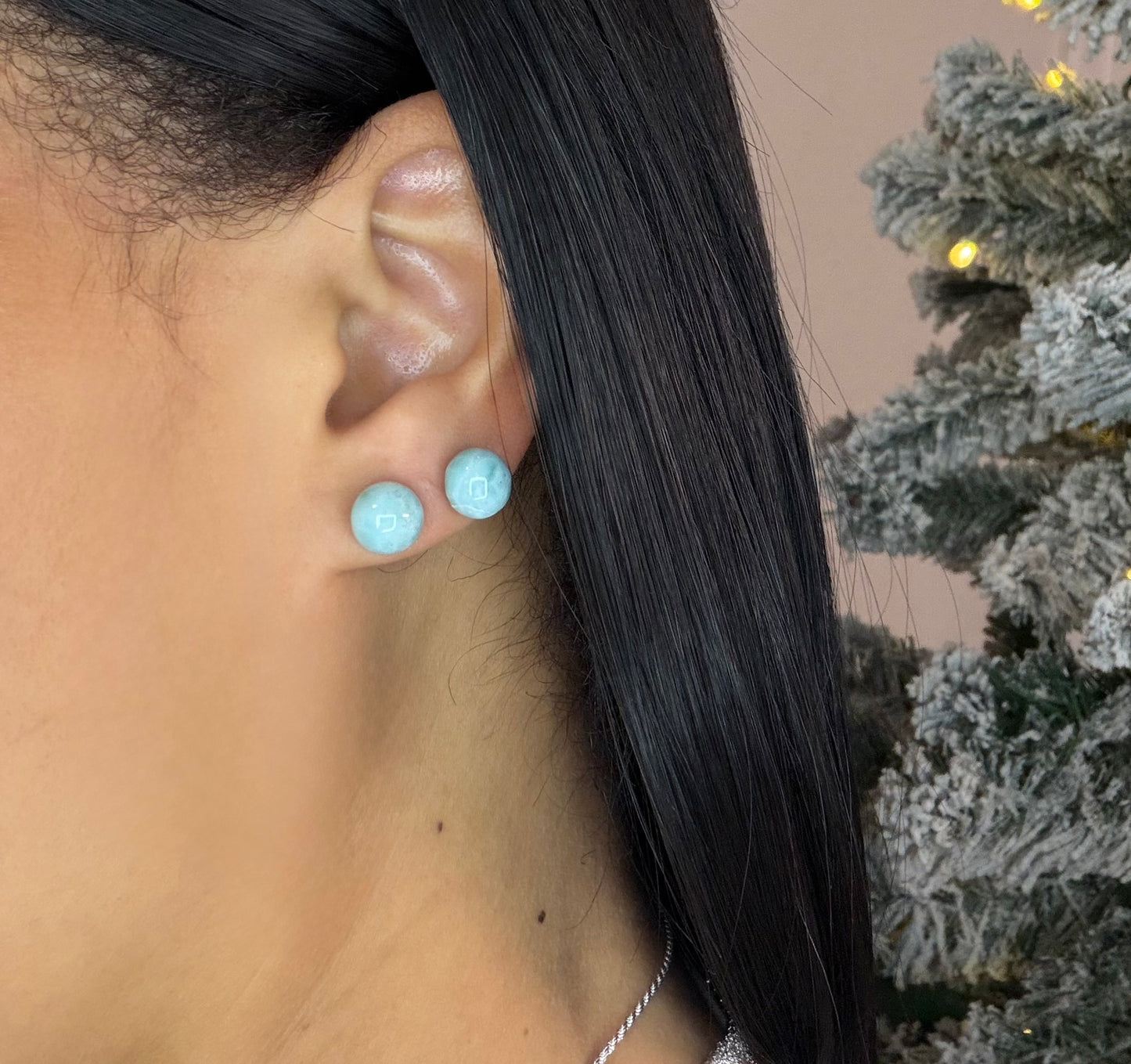 Larimar studs