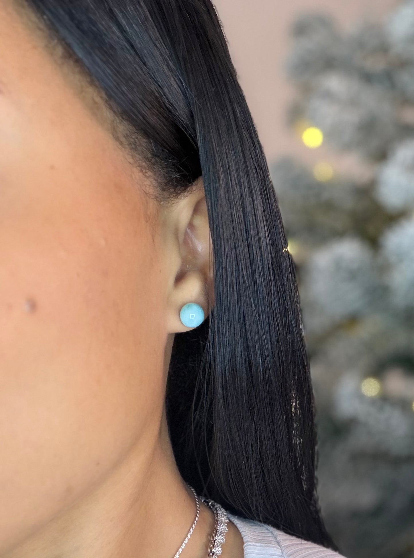Larimar studs