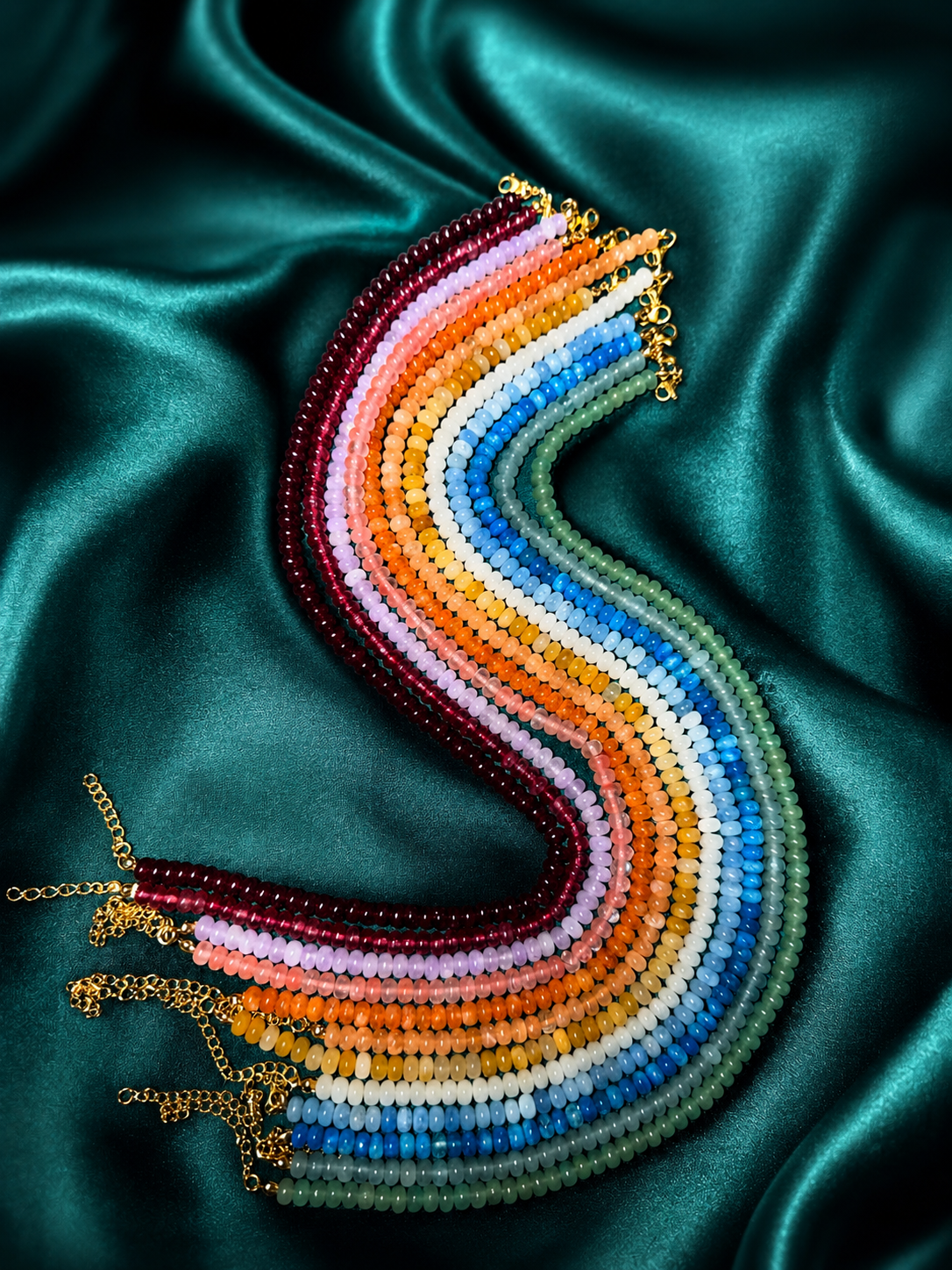 Rainbow necklace 🩶🤍💜🩵💙🧡💖❤️