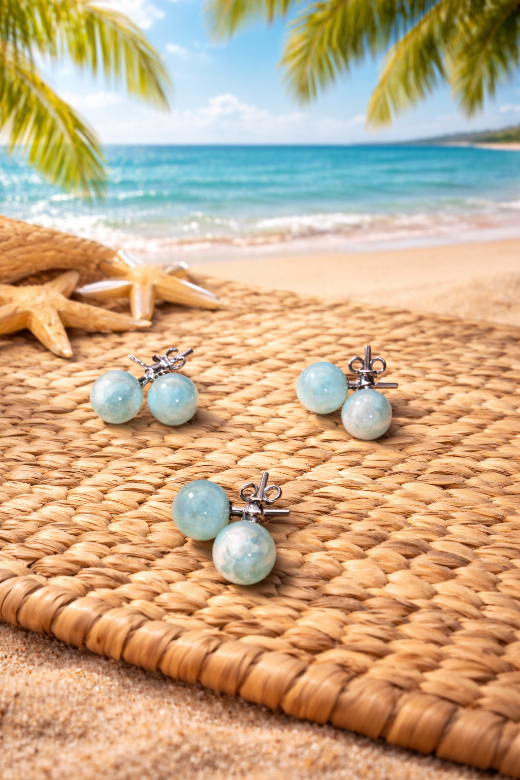 Larimar studs