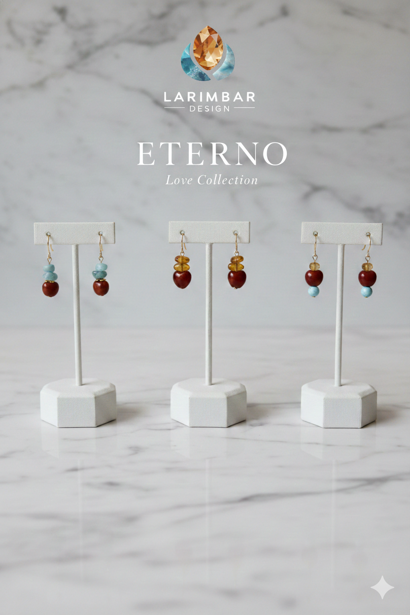 Dangle love earring by Eterno