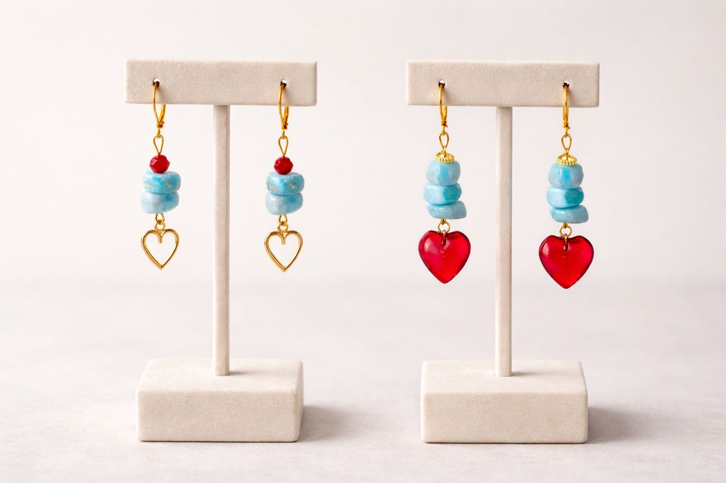 Dangle love earring by Eterno