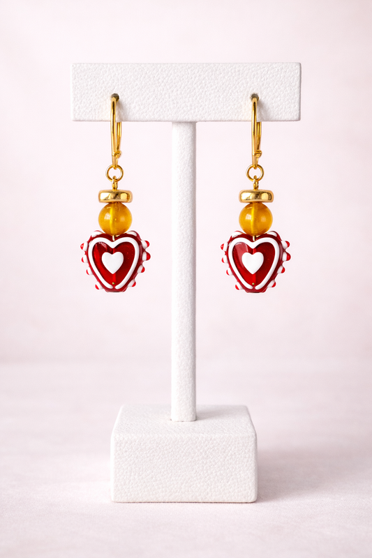 Dangle love earring by Eterno