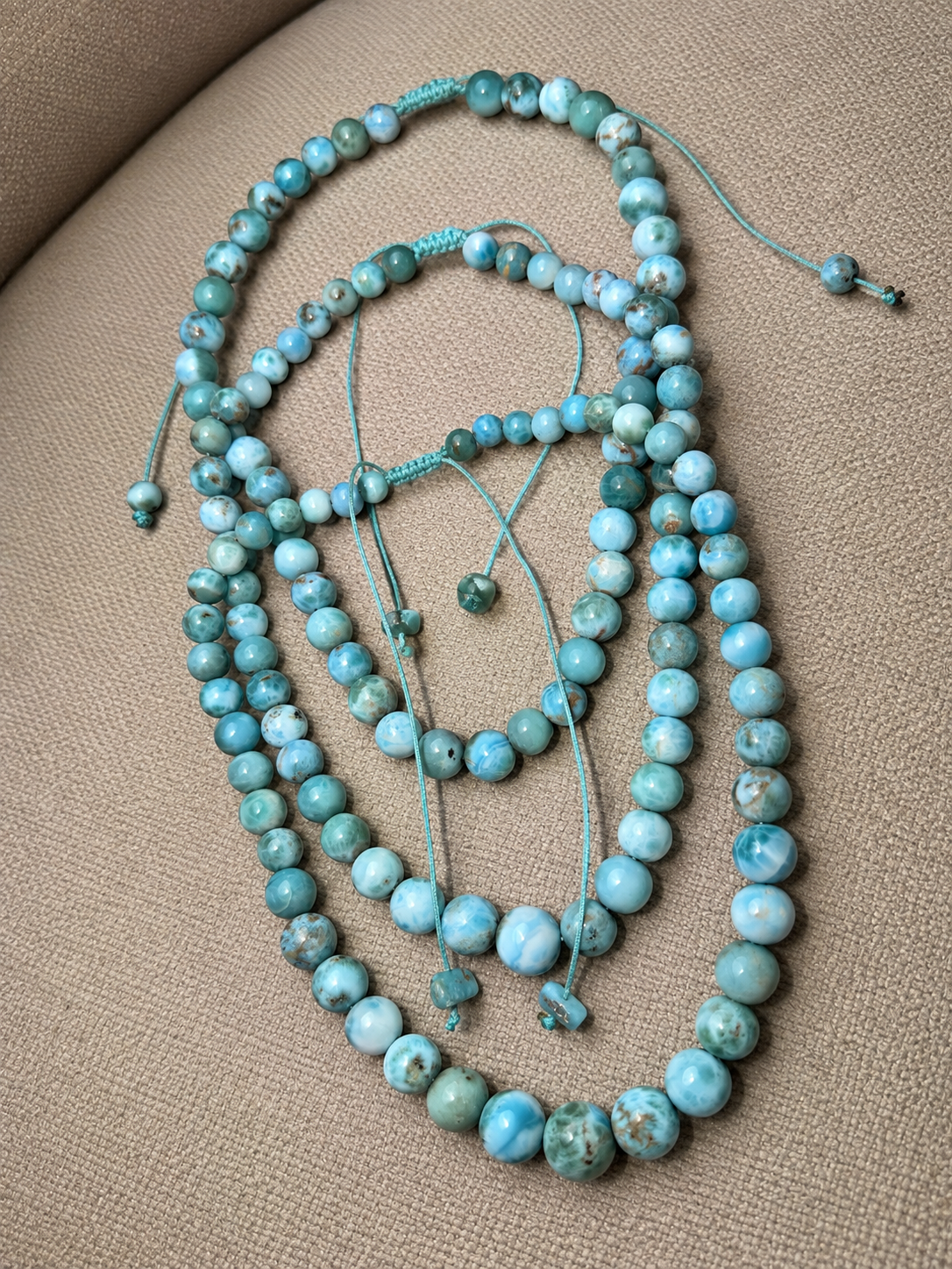 Collar de larimar ajustable