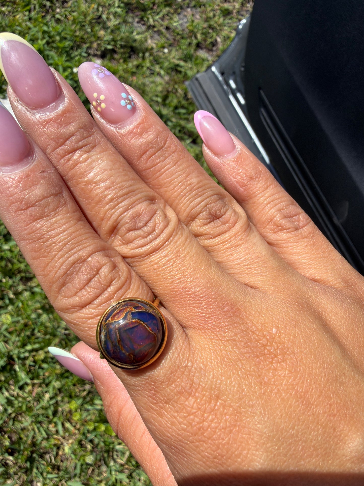 Anillos ajustables en ambar